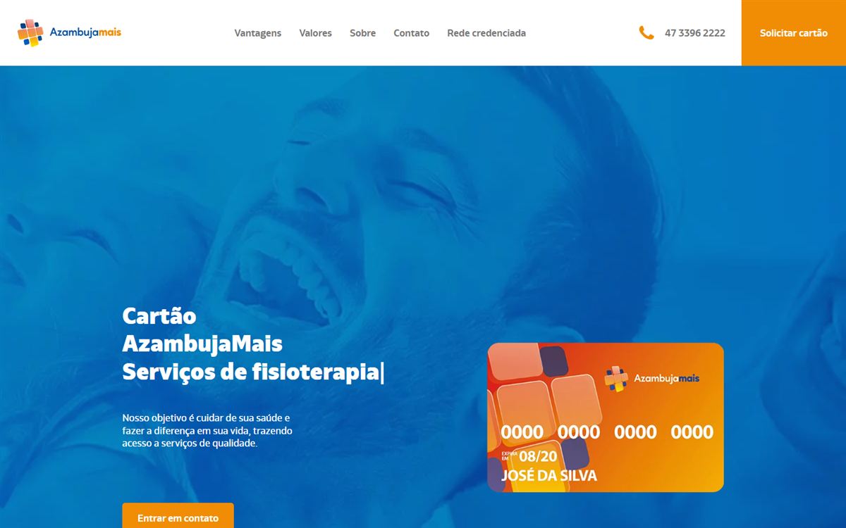 Página inicial do site do AzambujaMais